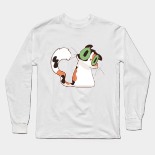 Confused Calico Cat Long Sleeve T-Shirt